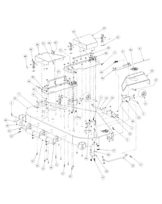 Fabricated Cutter Deck Diagram and Parts List for M60-KW 53BB5D8X750-25HP-OHV Cub Cadet Lawn Tractor